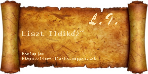 Liszt Ildikó névjegykártya